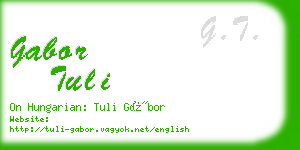 gabor tuli business card